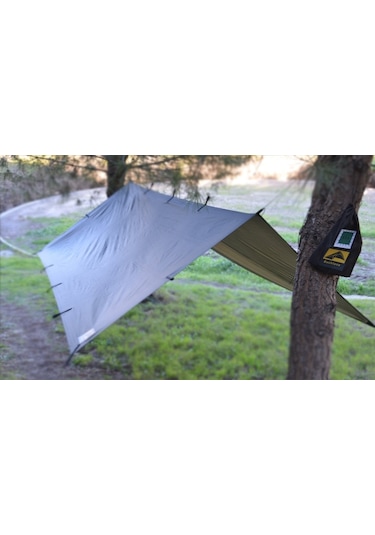 Bushlove Bushcraft Premium 4 Mevsim Tarp Tente 3m 3m Haki