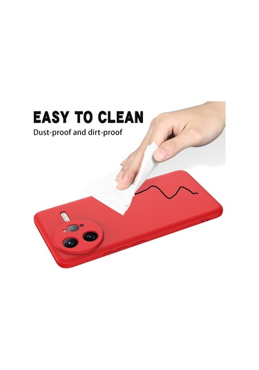 Xiaomi Poco F7 Ultra Düz Renk Sıvı Silikon Damlamaz Tam Kapsama Telefon Kılıfı Kırmızı