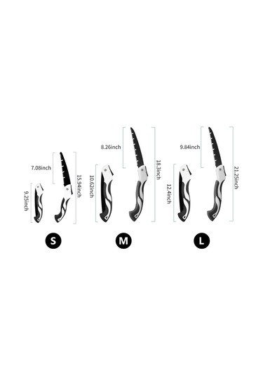 Symbee 210mm Çift Taraflı Dişli Çatal Testere - Bahçe Ağaçları Ve Ahşap Kesimi İçin Ergonomik, Kaymazsız Kollü Çelik Folding Testere