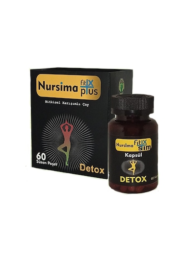 Nursima Fit X Plus 60 Süzen Poşet Çay Fit X Slim 60 Kapsül Seti