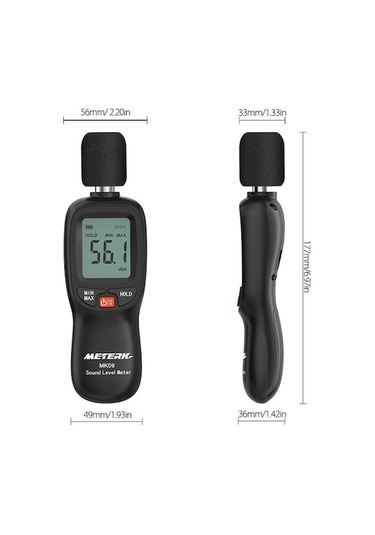 Novahub Jms Metre 30-130db To Lcd Dijital Ses Seviyesi Ölçer Gürültü Seviyesi Ölçümü
