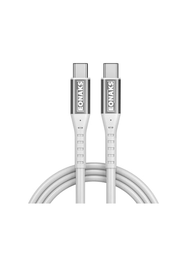 Eonaks Xiaomi, Huawei Uyumlu Çift Taraflı Usb-c To Type-c Girişli Hızlı Şarj Ve Data Kablosu