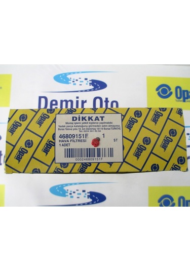 46809151F Hava Filtresi 1,6 16 Valf Stilo OPAR