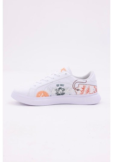 3d Dijital Baskı Kadın Alex Mcqueen Beyaz - Aloha Desenli Sneaker Beyaz-aloha