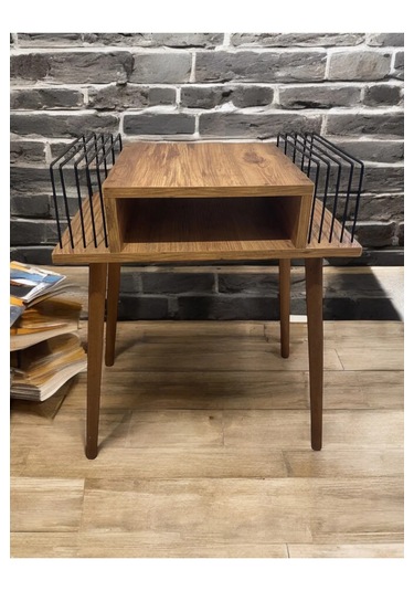 Plak Ve Pikap Sehpası 2 Li Atlantik Çam Ahşap Ayaklı