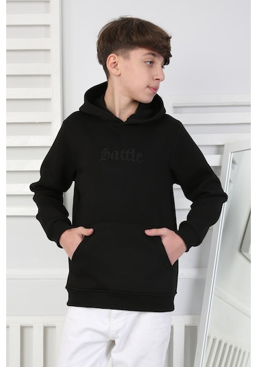 Erkek Çocuk Sweatshirt Polarlı 00106 Siyah