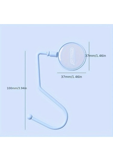 Elmpaly Pembe 1 Adet Masaüstü Çanta Askısı, Kaymaz Taban 5kg Kapasiteli Pembe