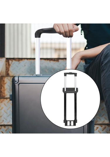Homyl Seyahat Bagaj Çekme Çubuğu Arabası Çantası 50cmx16cmx4cm Siyah