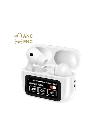 Qifit Pro2 Anc Dokunmatik Ekranlı Bluetooth 5.3 Kulaklık + Askı Asma İpi