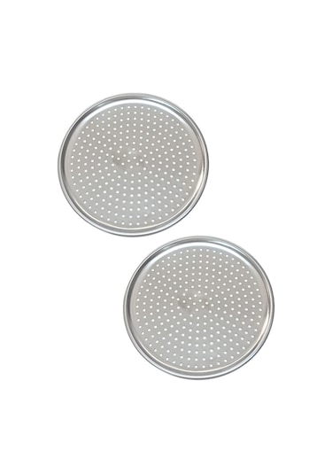 Hitfoni Delikli Pizza Tepsisi Lahmacun Pide Tepsisi 28 CM 2 Adet