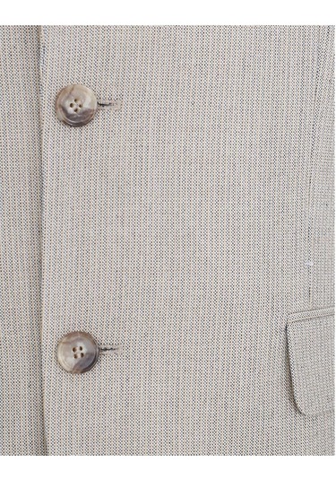 Uki Bej Casual Mono Yaka Ceket Bej