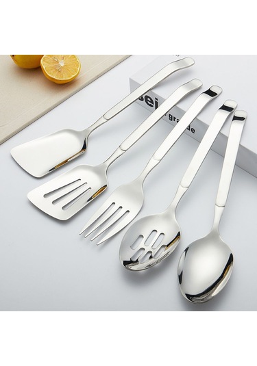 5 Parça Yemek Takımı Çatal Bıçak Takımı Gümüş Diğer