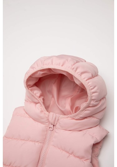 DeFacto Kız Bebek Su İtici Kapüşonlu Fermuarlı Şişme Yelek A2475A525SPPN105 Pembe