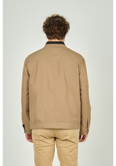 Lucas Erkek Hakim Yaka Cep Detaylı Mevsimlik Spor Mont 2734 Bej Bej