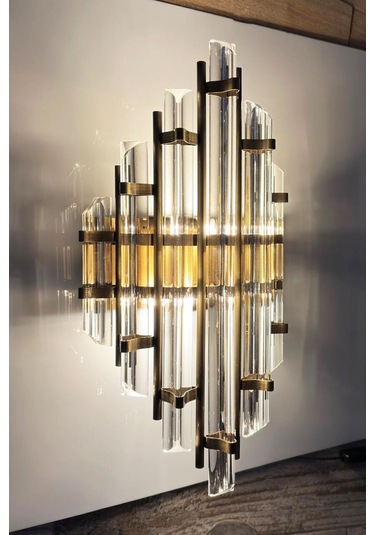 Champion Eskitme Rengi Aplik Tekli Duvar Lambası Otel Cafe Restoran Için Dekoratif Modelleri Gri