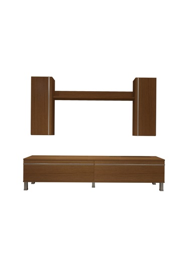 Decoraktiv Eko 7 Mdf Std Krom Ayaklı Tv Ünitesi Tv Sehpası Ceviz