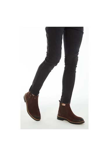 Tamer Tanca Erkek Hakiki Deri Kahverengi Nubuk Casual Bot 572 1727 B ERK BOT Kahverengi