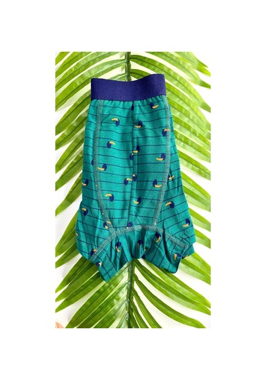 Nivemeshome 4480 Erkek Lycralı Cotton Boxer Yeşil Desenli L Berrak Çok Renkli