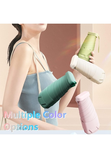 El Çantası İçin Mini Şemsiye, Taşınabilir Ve Kompakt, Uv Korumalı, Yağmur Ve Güneşe Karşı Mükemmel Yeşil Diğer