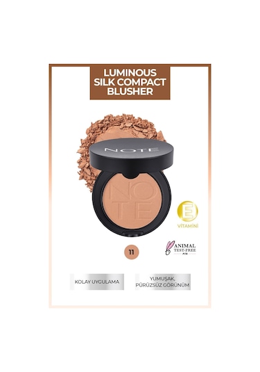 Note Cosmetique Luminous Silk Compact Blusher Toz Allık - 11 Sunset