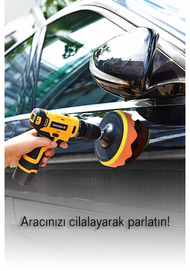 Batcell MK-75 Oto Araç Araba Pasta Cila Polisaj Süngeri Keçesi Pedi 11 Parça