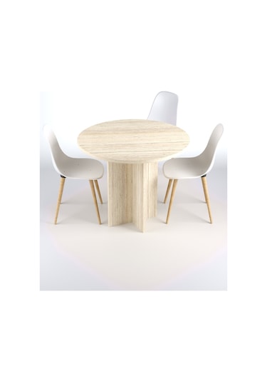 Harmony Sora Oval Masa 90x75x90 Cm Trevi Sadece Masa - Modern Tasarım Antrasit