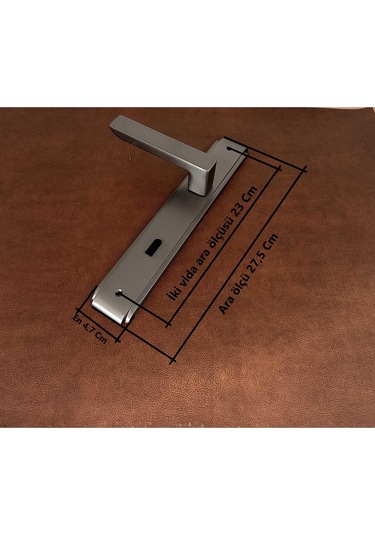 Bella Mat Skoç Füme Lüx Zamak Aynalı Oda Kapı Kolu 1 Takım