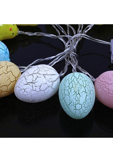 Qingmipy 10 Led Yumurta Şekilli Renkli Pil İle Çalışan Işık Zinciri, İç Mekan Ve Dış Mekan Dekorasyonu İçin Mükemmel Parti Ve Tatil Aydınlatması Çok Renkli