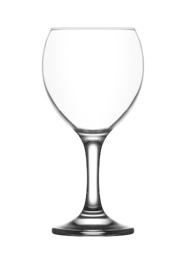 LAV Misket Cam Kırmızı Şarap Kadehi 6'lı 260 ml Ayaklı (Meşrubat Bardağı)
