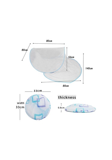 Suntek Katlanmış Yatak Net Çadır Kapalı Mini Piknik Mavi