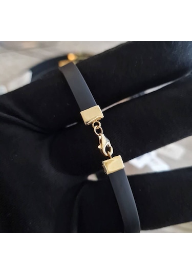 14 Ayar Altın Erkek Bileklik Social Sarı Altın