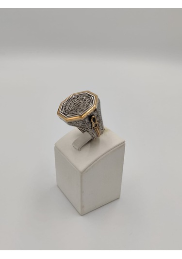 Hz. Süleyman Mührü Zorbey Taşsız Erkek Yüzüğü 24 Mm 925 Ayar Güm