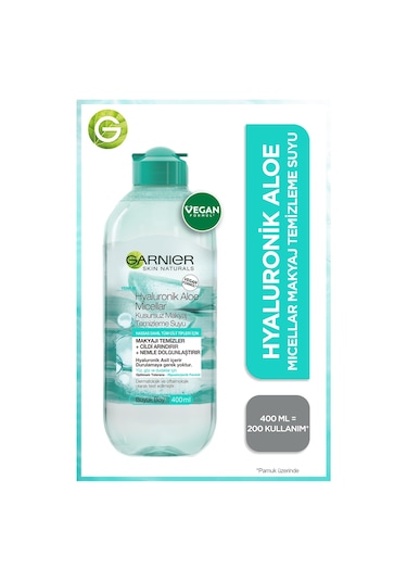 Garnier Micellar Hyaluronik Aloe Kusursuz Makyaj Temizleme Suyu 400 ML
