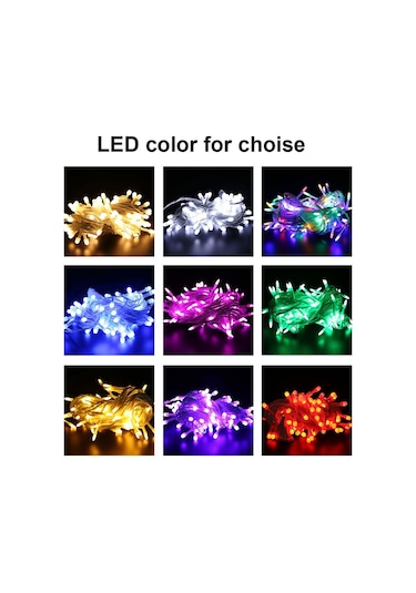Dekoratif 100 Led 10 Metre Animasyonlu Yılbaşı Süs Ağaç Led