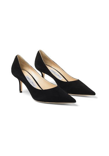 Jimmy Choo Şık Siyah Süet Topuklu Ayakkabı