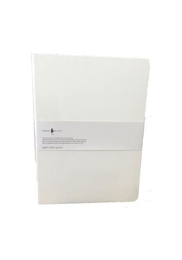 Fabio Ricci Elio 9X14 Lastikli Beyaz Çizgili Defter 1041 Beyaz