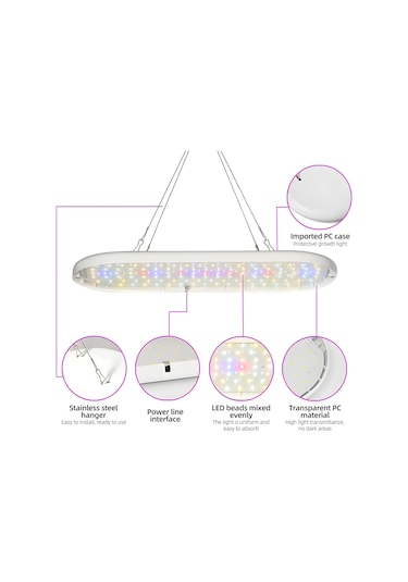 Maiyame 10w Tam Spektrum Bitki Büyüme Lambası - 2h/4h/8h Zamanlayıcı, 4 Seviye Parlaklık Ayarlamalı, Led Sera Ve İç Mekan Bitkileri Için Beyaz 220v Euro Şarjı Beyaz
