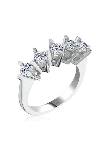 Mia Vento Effective Diamond Markiz Esinti Beştaş Gümüş Yüzük