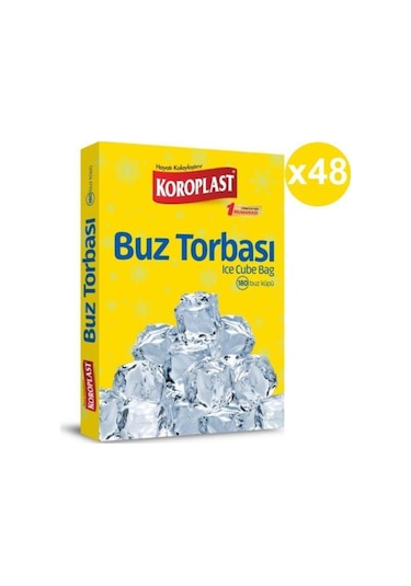 Koroplast Buz Torbası 180 Küp 48 Paket