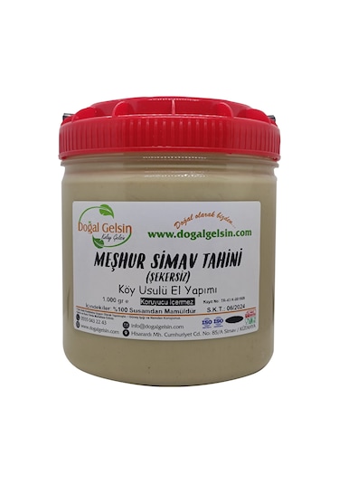 Doğal Gelsin Meşhur Simav Tahini (Şekersiz) - 1.000 gr