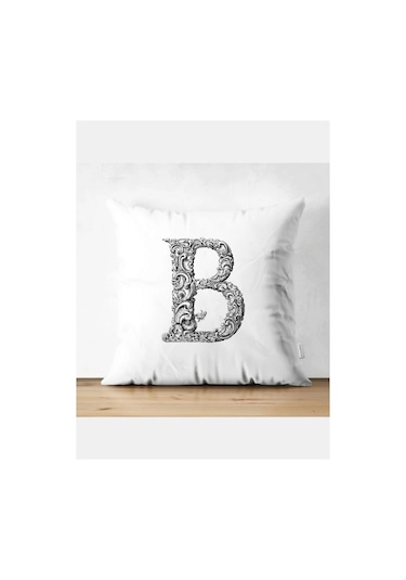 B Harfi Kırlent Kılıfı - B Harfli Yastık Kılıfı Renkli