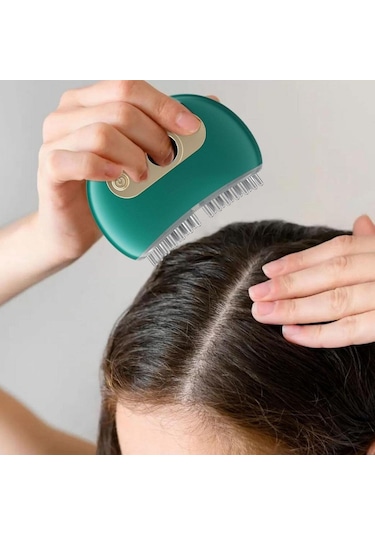 1 Adet Akıllı Elektrik Akımlı Ems Titreşimli Masaj Tarağı Kademeli Yüz Masaj Aleti Aparatı 4741 Açık Mavi