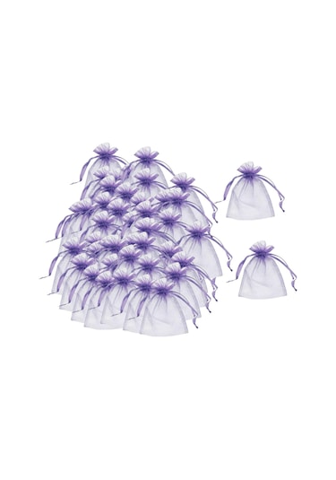 Homyl 100x Bahçe İpli Ağ Örgü Çantalar Meyve 13cmx18cm-mor