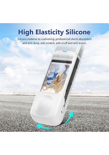 Insta360 X4 Kılıf İçin Puluz Tam Vücut Silikonu Beyaz