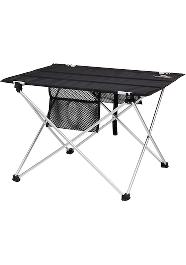 Katlanabilir Kumaş Kamp Ve Piknik Masası, Siyah, Geniş Model, 73 X 55 X 48 Cm Allmart