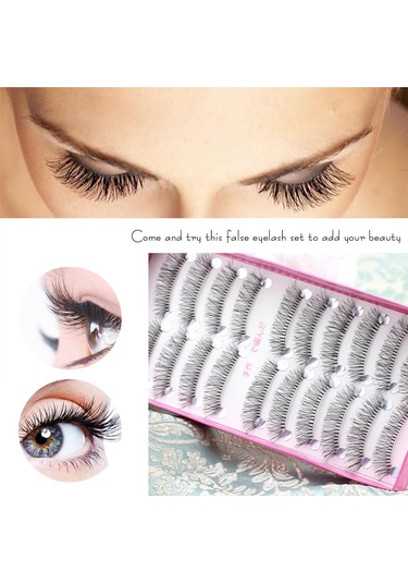 Wezone Hs-8 01 10 Çiftlü Fiber Sahte Kirpikler, Göz Kuyruğu Uzun, Tam El Yapımı, Konforlu Uzun Süre Takılabilir, Doğal Ve Çarpıcı Gözler