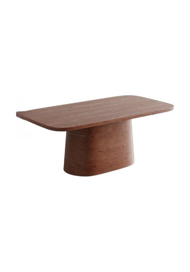 Barocco İtalyan Still Oval Ahşap Yemek Masası 100x190 Açık Ceviz