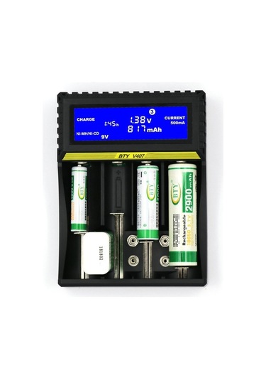 Besthome1 Çoklu Pil Şarj Cihazı: 18650, Aa/aaa, 9v Lcd Ekranlı Hızlı Şarj