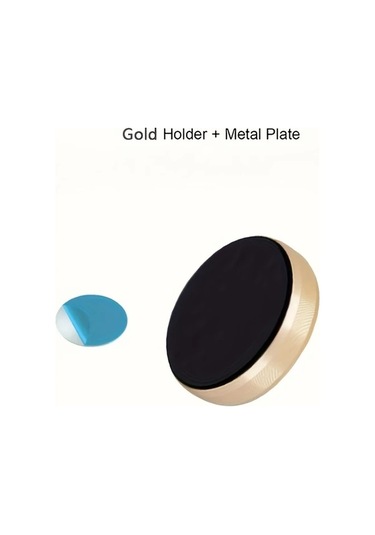 Dashanshop Altın Mini Manyetik Araç Telefon Tutucu - Alüminyum Alaşım Pano Ve Havalandırma Montajı