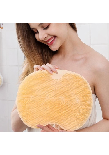Duvar Ovmak Silikon Banyo Fırçası Masaj Ayak Banyosu Sürtünme Aleti